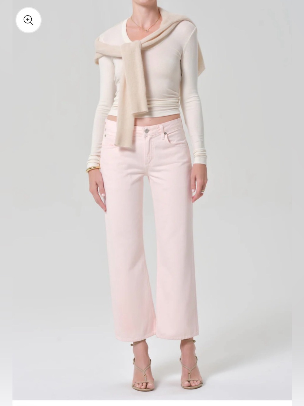 NWT Citizens of Humanity Faye vintage straight Jeans pale coral Sz 27